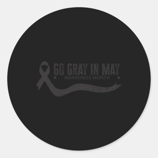 Ga grijs in mei Brain Cancer Awareness Flag Ronde Sticker (Voorkant)