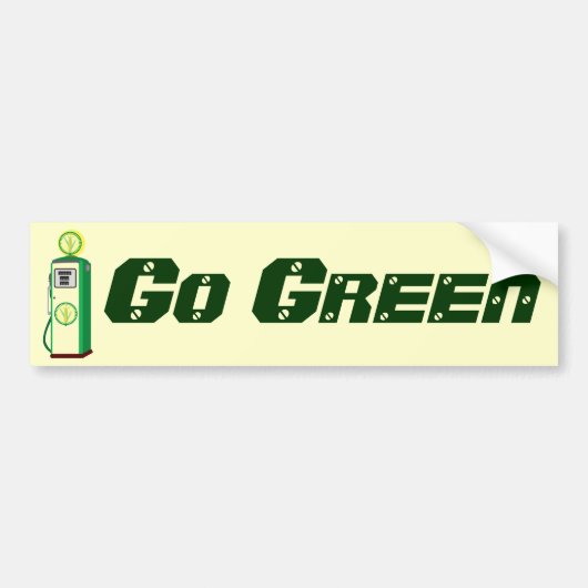 Ga Groen Bumpersticker (Voorkant)