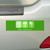 Ga Groen Bumpersticker (Op auto)
