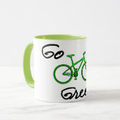 Ga groen - Cycluskoffie-Mok Mok (Voorkant links)