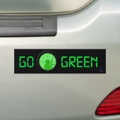 Ga Groen (digitaal display) Bumpersticker (Op auto)
