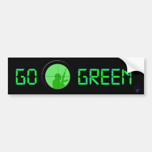 Ga Groen (digitaal display) Bumpersticker
