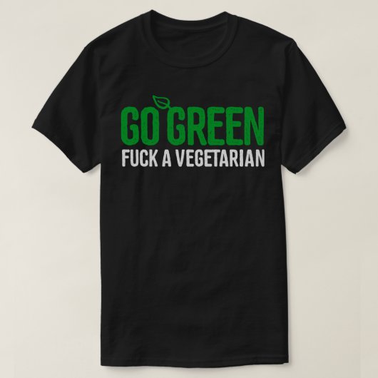 Ga groen een vegetarische grappige vegetarische ve t-shirt (Design voorkant)