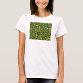 Ga Groen, Gold Floral Wreath T-shirt (Voorkant)