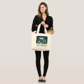 GA GROEN GROTE TOTE BAG (Voorkant (model))