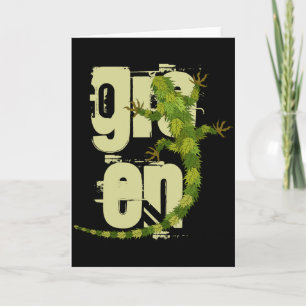 Ga Groen Iguana T-shirt Kaart