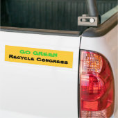 GA GROEN, recycle Congres Bumpersticker (Op Truck)