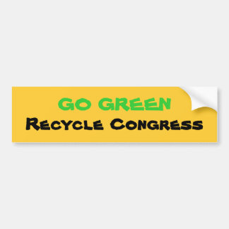 GA GROEN, recycle Congres Bumpersticker