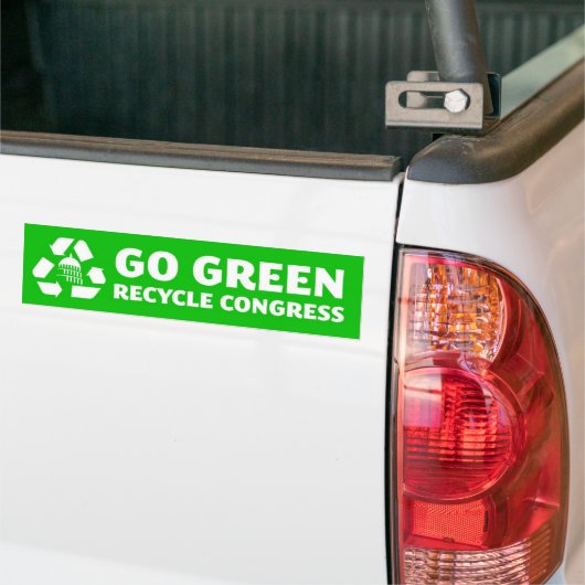 Ga Groen, Recyclen Congres - Bumpersticker (Op Truck)
