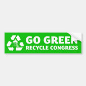 Ga Groen, Recyclen Congres - Bumpersticker (Voorkant)