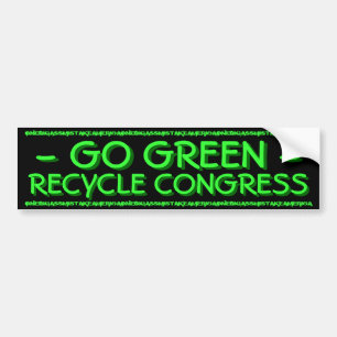 GA GROEN - RECYCLEN CONGRESS BUMPERSTICKER