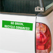 GA GROEN, RECYCLEN CONGRESS! BUMPERSTICKER (Op Truck)