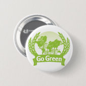 Ga Groen Ronde Button 5,7 Cm (Voorkant /achterkant)