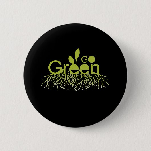 Ga Groen Ronde Button 5,7 Cm (Voorkant)
