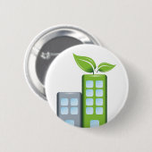 Ga groen ronde button 5,7 cm (Voorkant /achterkant)