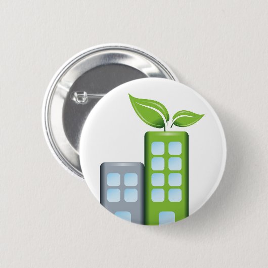 Ga groen ronde button 5,7 cm (Voorkant /achterkant)