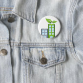 Ga groen ronde button 5,7 cm (In situ)