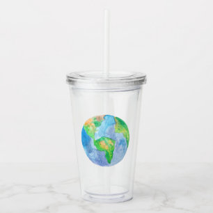 Ga groen terug naar aarde logo acryl drinkbeker