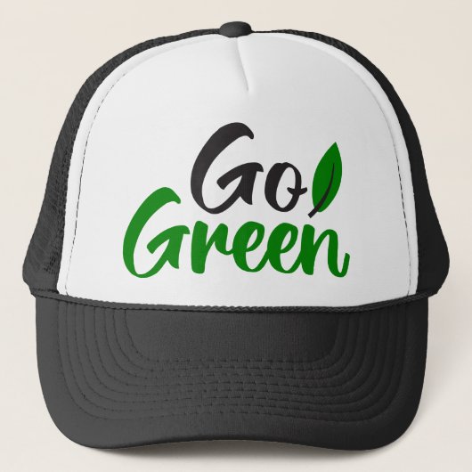Ga groen trucker pet (Voorkant)