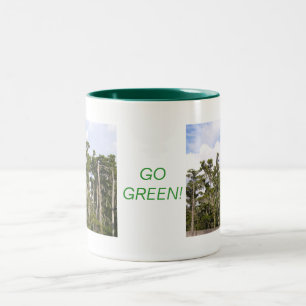 GA GROEN TWEEKLEURIGE KOFFIEMOK