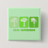 Ga Groen Vierkante Button 5,1 Cm (Voorkant)