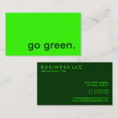 Ga groen. visitekaartje (Voorkant / Achterkant)