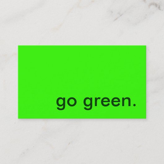 Ga groen. visitekaartje (Voorkant)