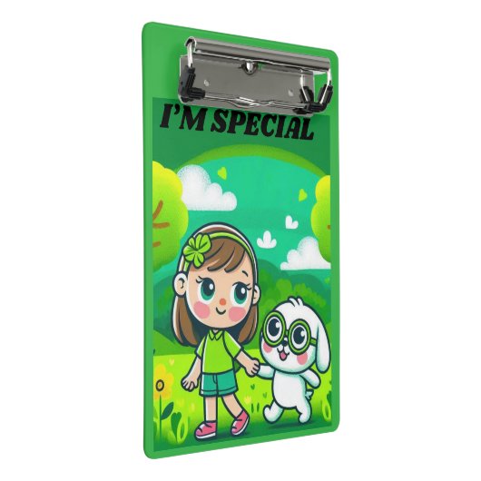 Ga groen voor Celebral Palsy Awareness Mini Klembord (Schuin)