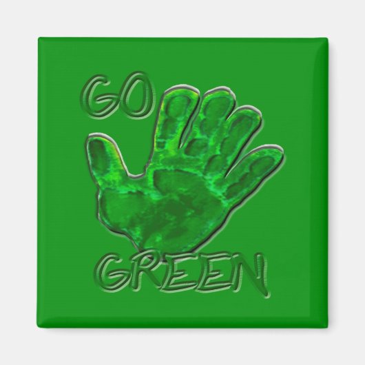 Ga groen voor de aarde magneet (Voorkant)