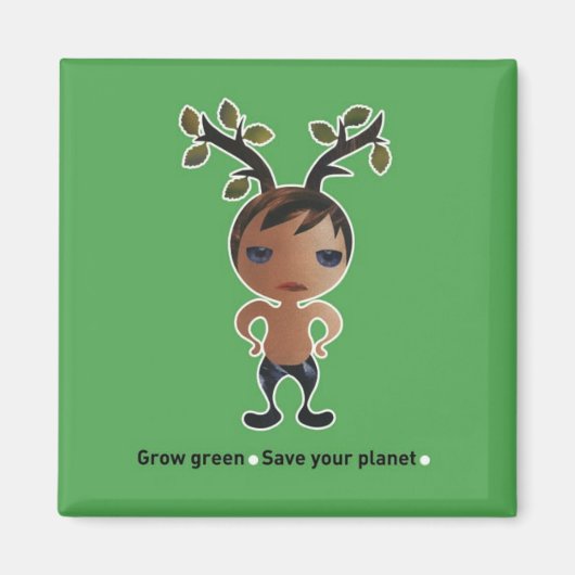 Ga groen voor de planeet! magneet (Voorkant)