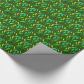 Ga Groene eco verlaat waterverf illustratie Cadeaupapier (Hoek)