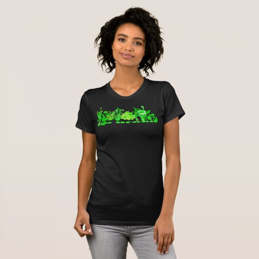 Ga groene groenten halen t-shirt (Voorkant volledig)