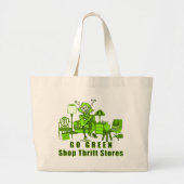 Ga groene winkels met drijvende rift kopen Winkelt Grote Tote Bag (Voorkant)