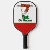 Ga groot of ga kabouter, rode en groene polka stip pickleball paddle (Voorkant)