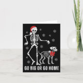 Ga groot of ga naar huis grappig skelet en hond ke kaart (Voorkant)