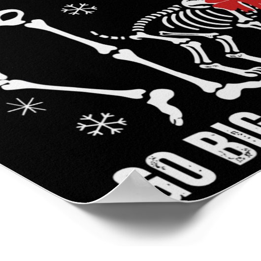 Ga groot of ga naar huis grappig skelet en hond ke poster (Hoek)