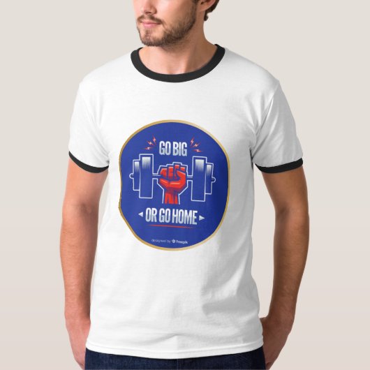 Ga groot of ga naar huis t-shirt (Voorkant)