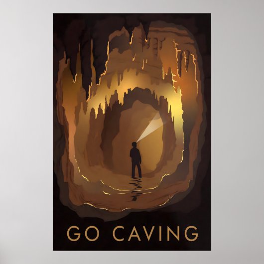 Ga grotten verkennen Reisposter Poster (Voorkant)