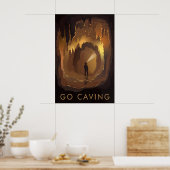 Ga grotten verkennen Reisposter Poster (Keuken)