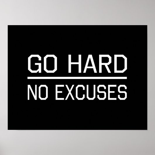 Ga hard, geen uitzonderingen poster (Voorkant)