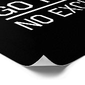 Ga hard, geen uitzonderingen poster (Hoek)