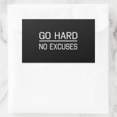 Ga hard, geen uitzonderingen rechthoekige sticker (Tas)