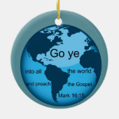 Ga heen, Marcus 16:15 Keramisch Ornament (Achterkant)