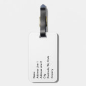 Ga, het Bagagelabel van het Man van de Microdot in (Achterkant verticaal)