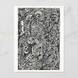 Ga, het Man van de Microdot in Briefkaart