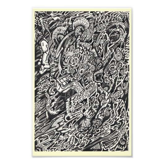 Ga, het Man van de Microdot in Foto Afdruk (Voorkant)