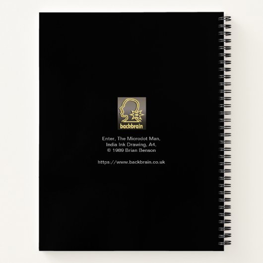 Ga, het Man van de Microdot in Notitieboek (Achterkant)