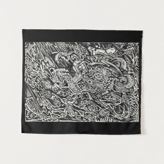 Ga, het Man van de Microdot in Wandkleed (Voorkant (horizontaal))