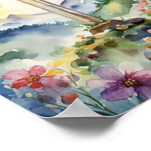 Ga het vertellen op de berg, Christelijke Waterver Poster (Hoek)