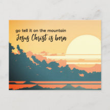 Ga het vertellen op de Berg Jezus Christus is gebo